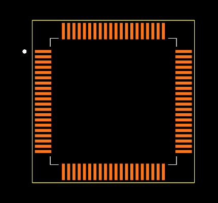 MSP430F477IPN Footprint