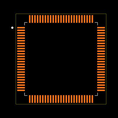 MSP430F5333IPZR Footprint