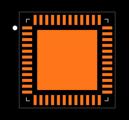 MSP430F5340IRGZT Footprint