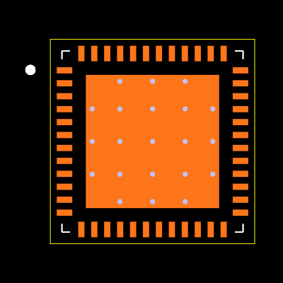 MSP430F5508IRGZR Footprint