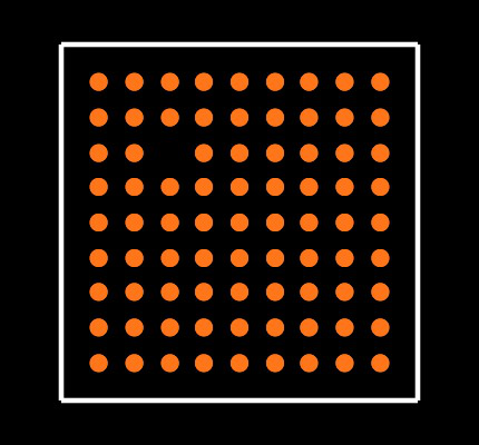 MSP430F5522IZQE Footprint