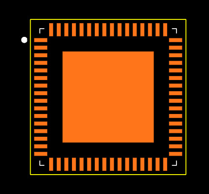 MSP430F5528IRGCR Footprint