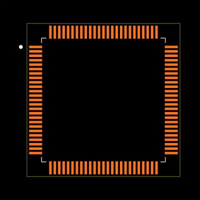 MSP430F6635IPZR Footprint