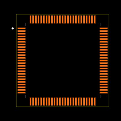 MSP430F6747IPZ Footprint