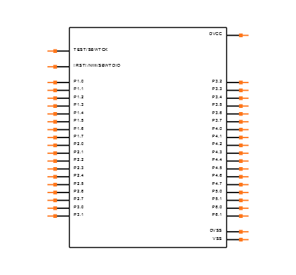 MSP430FR2155TRHAT Symbol