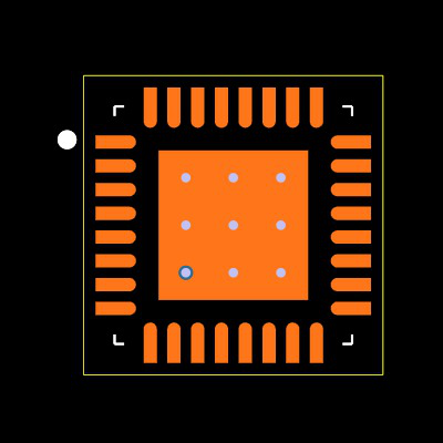 MSP430FR2633IRHBR Footprint