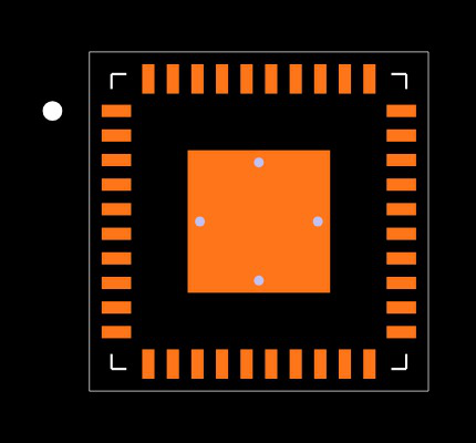 MSP430FR5739IRHAR Footprint