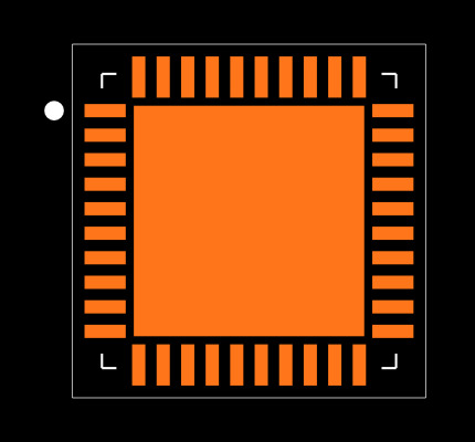 MSP430FR5849IRHAR Footprint