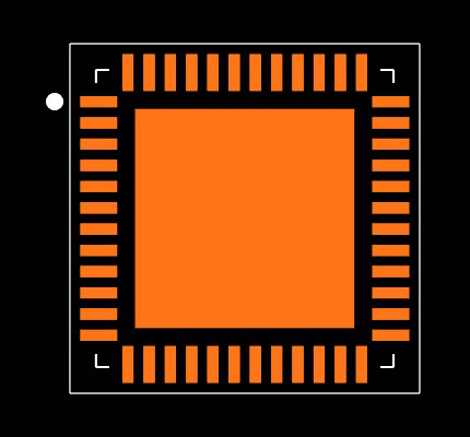 MSP430FR5868IRGZT Footprint