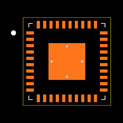 MSP430FR5947IRHAT Footprint