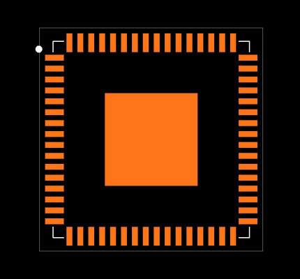 MSP430FR6872IRGCR Footprint