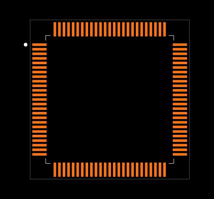 MSP430FR6989IPZ Footprint