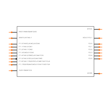 MSP430G2212IN20 Symbol