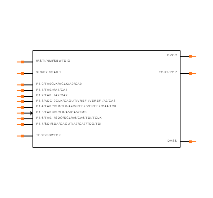 MSP430G2352IPW14R Symbol