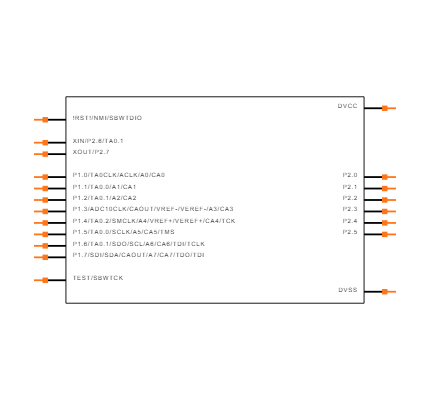 MSP430G2352IPW20R Symbol