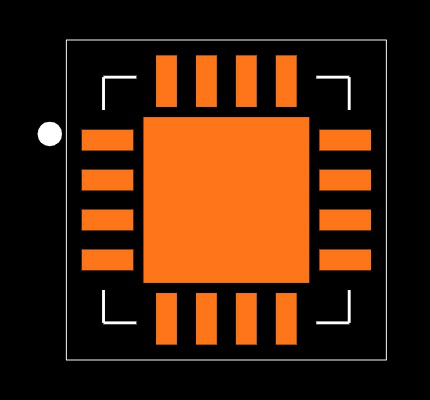 MSP430G2402IRSA16R Footprint
