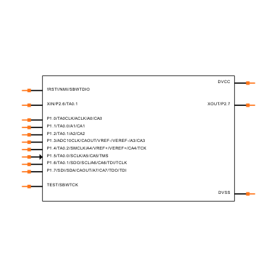 MSP430G2452IPW14R Symbol