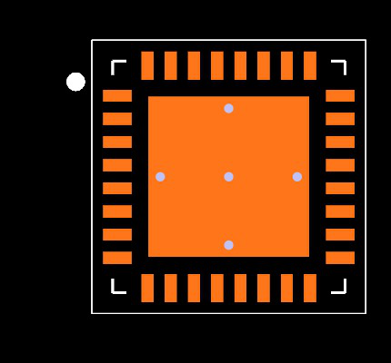 MSP430G2453IRHB32R Footprint