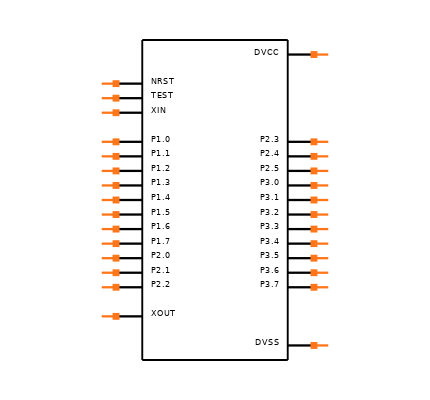 MSP430G2533IPW28R Symbol