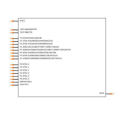 MSP430G2553IPW20R Symbol