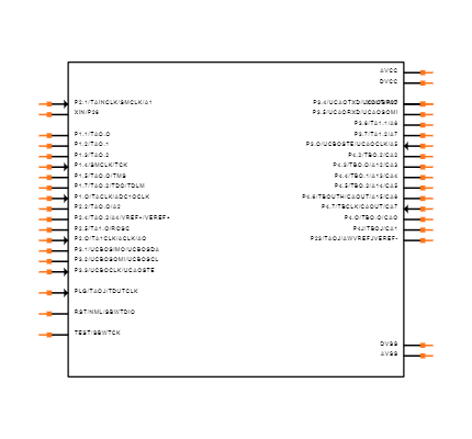 MSP430G2955IRHA40T Symbol