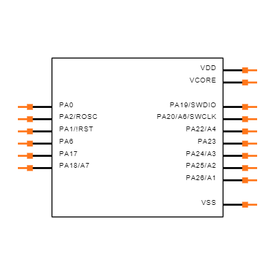 MSPM0L1306TDYYR Symbol