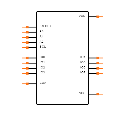 PCA9557D Symbol