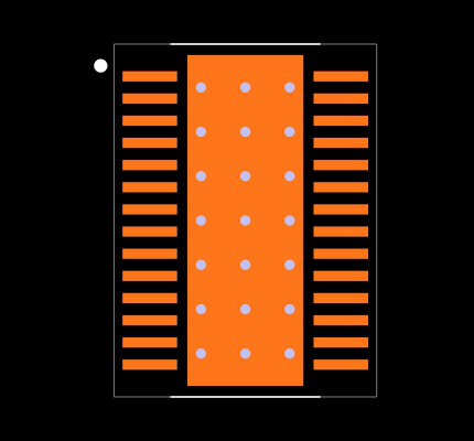 SN65HVS882PWPRG4 Footprint