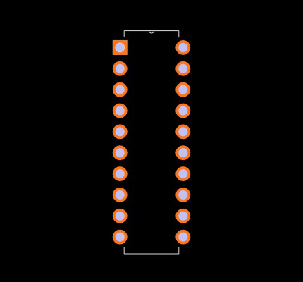 SN74ABT573AN Footprint
