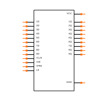 SN74ABT843DWR Symbol
