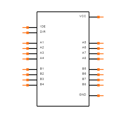 SN74AC245DWRE4 Symbol