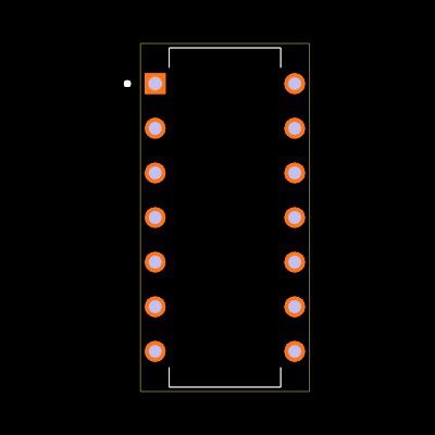 SN74ACT04N Footprint