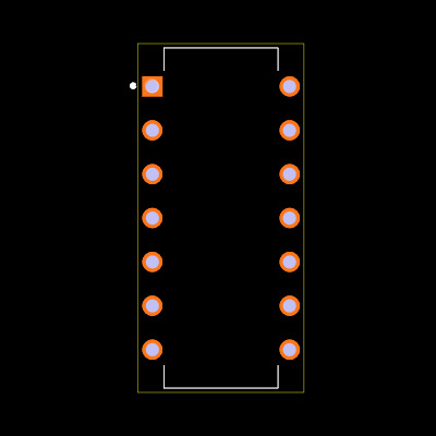 SN74AHC125N Footprint