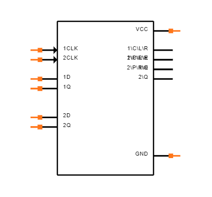 SN74AHCT74D Symbol