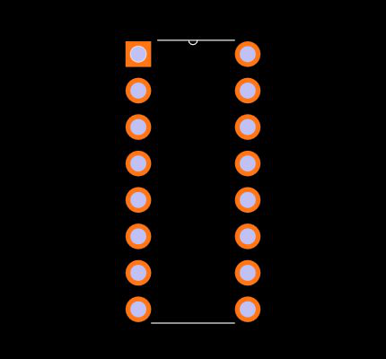 SN74ALS138N Footprint
