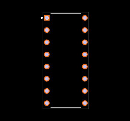 SN74ALS259N Footprint