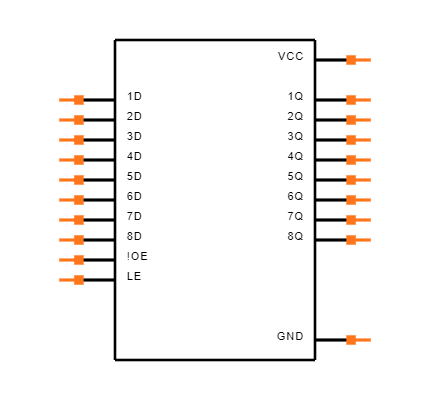 SN74ALS573CDW Symbol