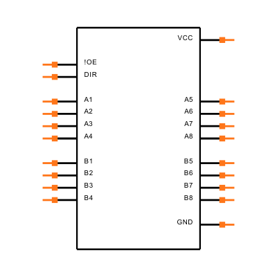 SN74ALS640BDWR Symbol
