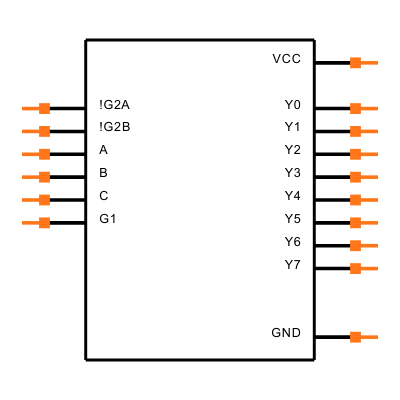 SN74AS138N Symbol