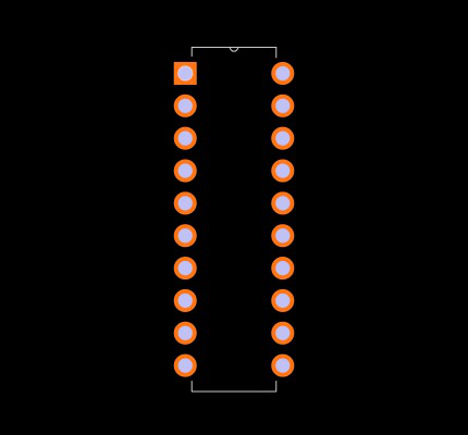 SN74AS808BN Footprint