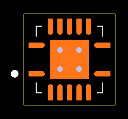 SN74AUC08RGYRG4 Footprint