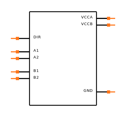 SN74AVC2T45DCTRE4 Symbol