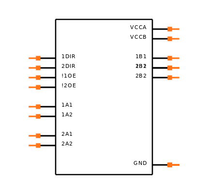 SN74AVC4T245PWE4 Symbol