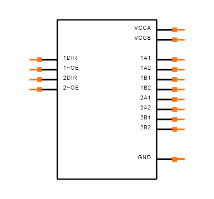 SN74AVC4T245PWT Symbol