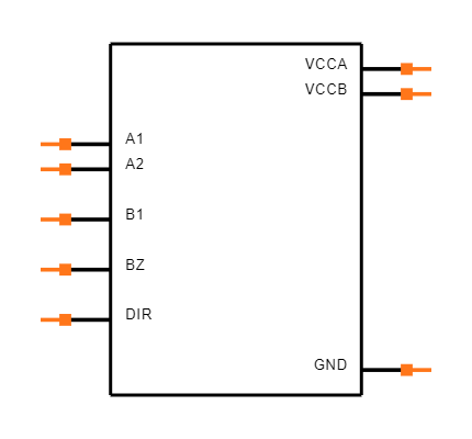 SN74AVCH2T45DCUT Symbol