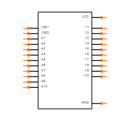 SN74BCT2827CDW Symbol