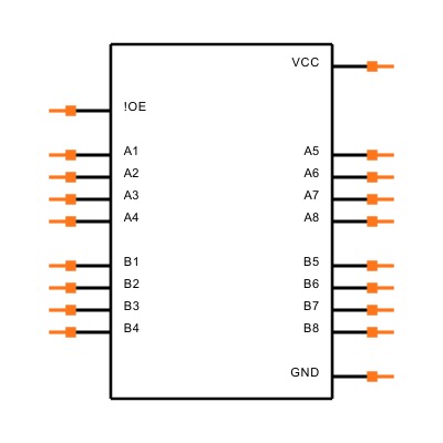 SN74CBT3245APWE4 Symbol