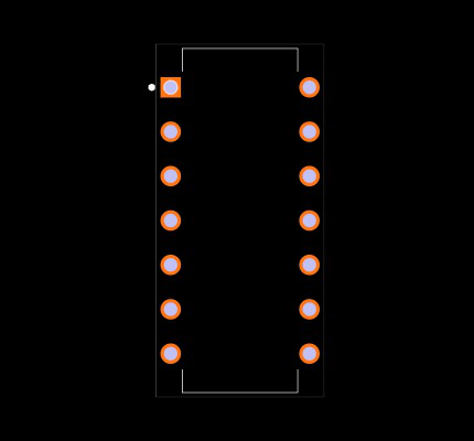 SN74HC00N Footprint