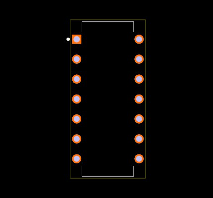 SN74HC11N Footprint