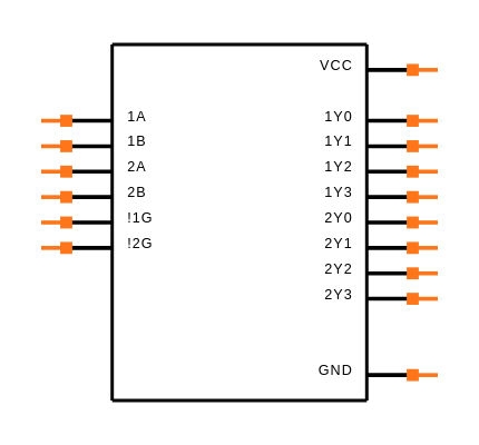 SN74HC139PWG4 Symbol